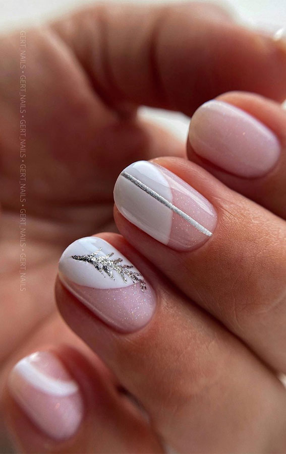 Most Beautiful Nail Designs To Inspire You Silver Leaf