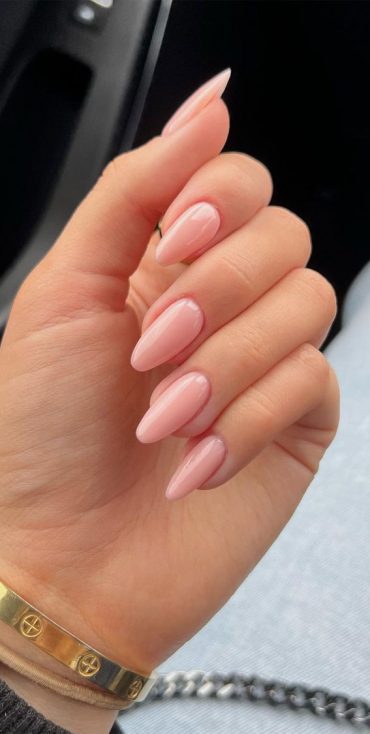 Beautiful Neutral Nails To Welcome Shiny Nude Pink Nails