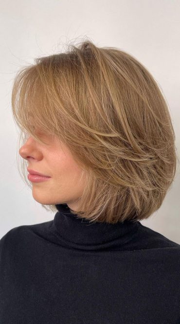 Best Bob Haircut Trends To Try In Layered Side Bang