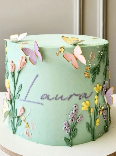 Cute Cake Ideas For Your Next Party D Butterfly Mint Buttercream