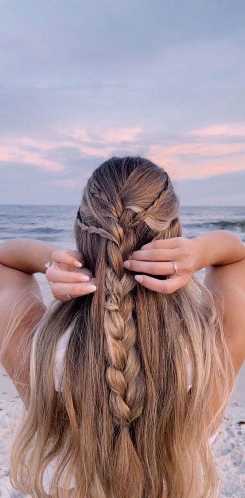 Cute Hairstyles For Summer Beach Days Mix N Match Braid Hair Down