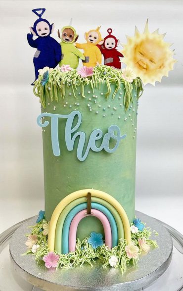 30 Cute Teletubbies Cake Ideas Mint Green Cake