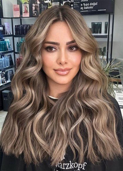 Breathtaking Balayage Hair Colour Ideas Dark Beige Blonde Swirl