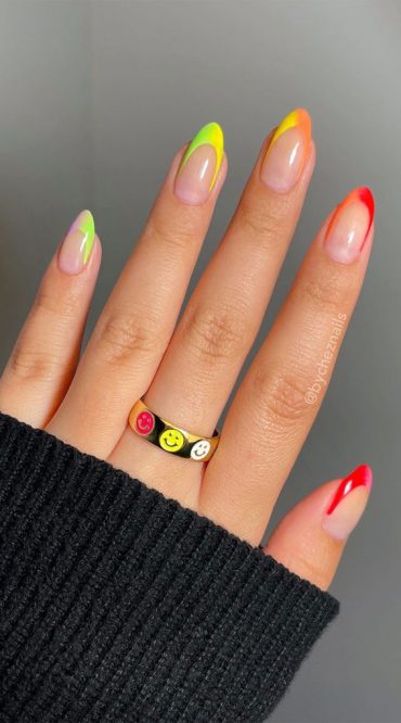 Light Up Your Nails With Electric Energy For Summer Ombre Neon