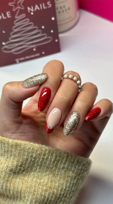 Festive Fingertips Enchanting Christmas Nail Ideas Mix Glitter