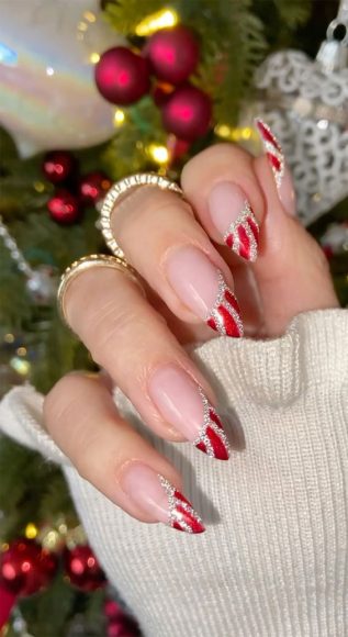 Festive Fingertips 52 Enchanting Christmas Nail Ideas Red Glitter