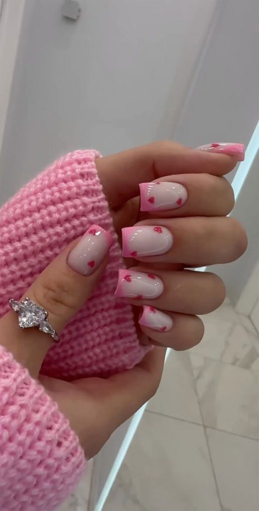 Captivating Valentines Day Nail Designs Love Heat On Pink Tips