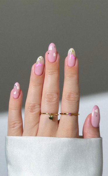 Styles Of Mix N Match Nail Inspirations Pink Cherries Love Hearts