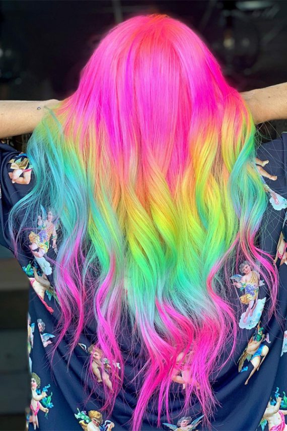 35 Neon Bright Hair Colours To Electrify Your Look Seamless Neon