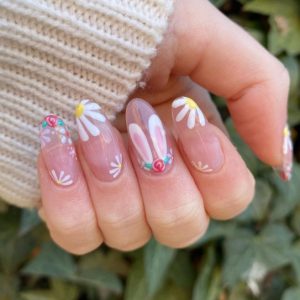 30 Cute Easter Nail Designs 2022 Floral Bunny Easter Nails I Take