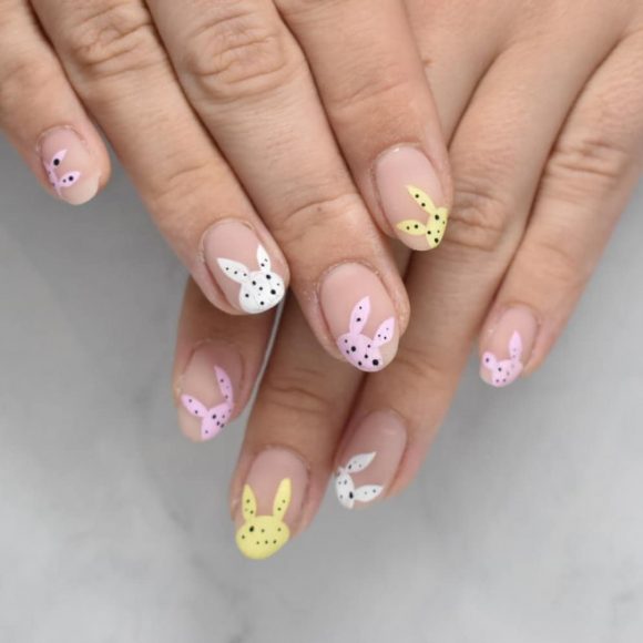 Cute Easter Nail Designs Easter Bunny Speckled Egg Tips I