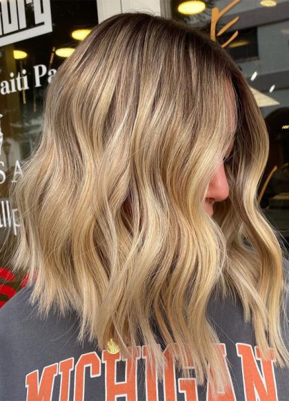 Best Blonde For Medium Length Haircuts Ombre Blonde Babylight Lob