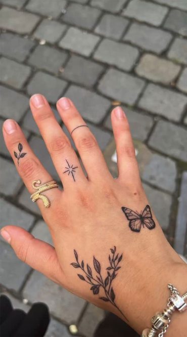 25 Beautiful Hand Tattoo Ideas Leave Butterfly Star I Take You