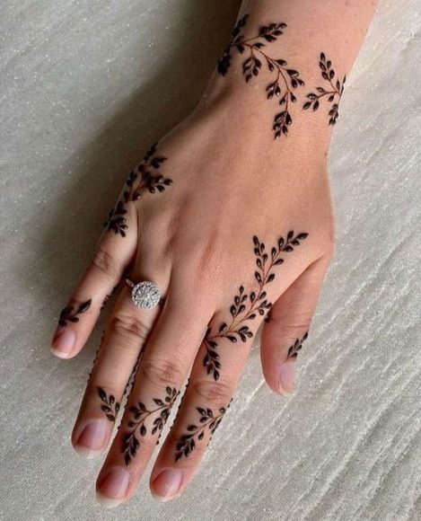 70 Minimal Henna Designs Small Leaves I Take You Wedding Readings