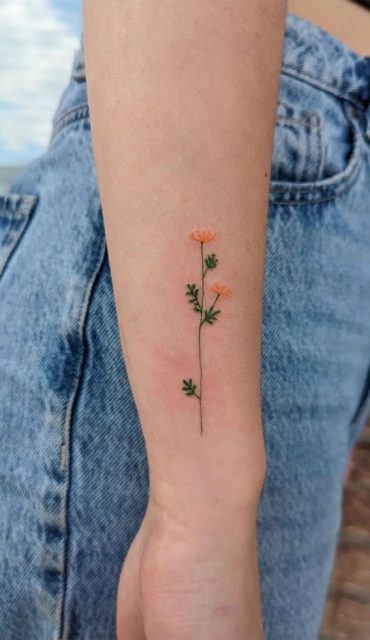 Ink Fusion Where Art And Identity Meet Orange Flower Dainty Tattoos I