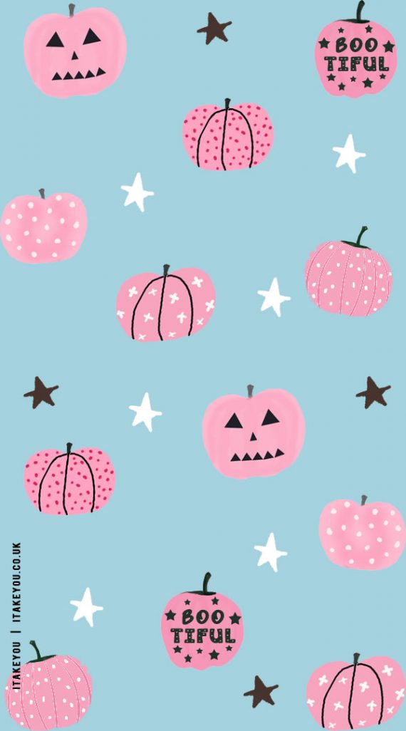 Chic And Preppy Halloween Wallpaper Inspirations Pink Pumpkins