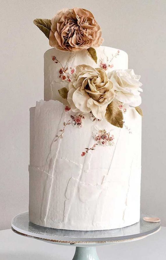 79 Painted Wedding Cakes That Are Really Pretty!