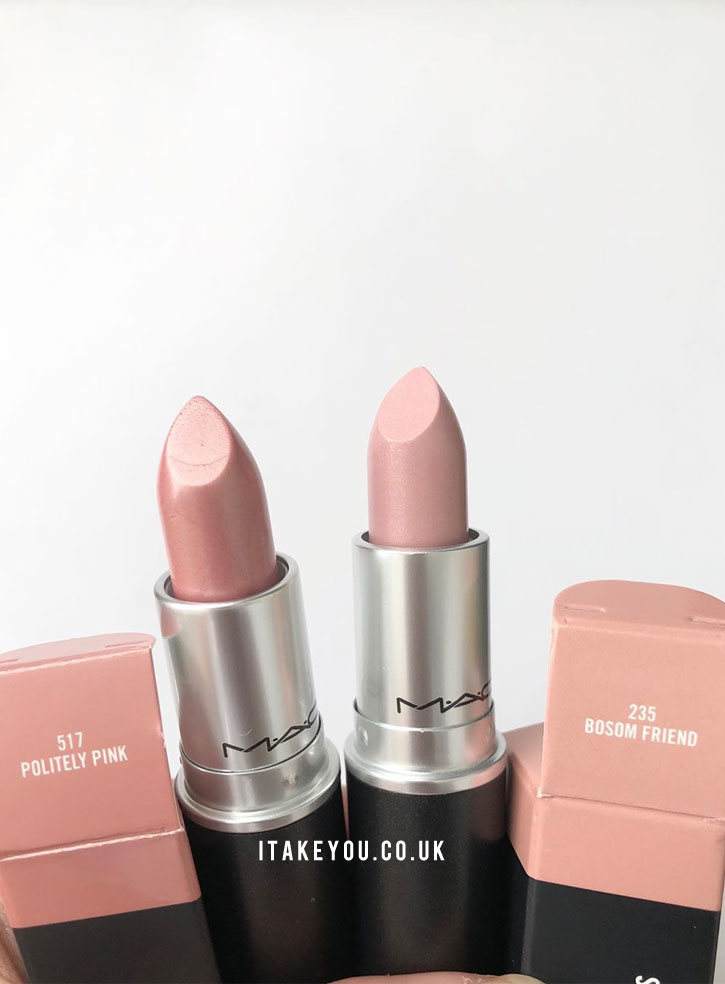 mac politely pink lipstick