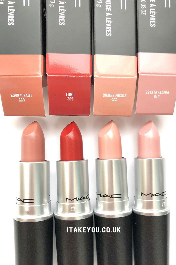 mac lipstick shades with names