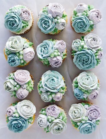 59 Pretty Cupcake Ideas for Wedding and Any Occasion : Frosty toned ...