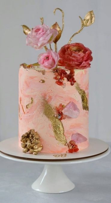 37 Pretty Cake Ideas For Your Next Celebration Textured Marble Peach Pink Cake