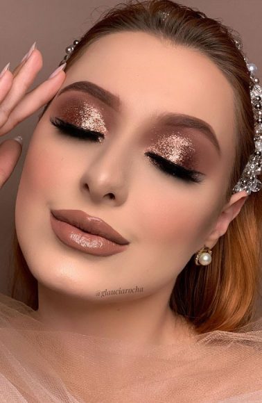 49 Incredibly Beautiful Soft Makeup Looks For Any Occasion Shimmery 8556