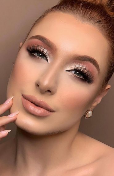 49 Incredibly Beautiful Soft Makeup Looks For Any Occasion Soft Pink Shimmery