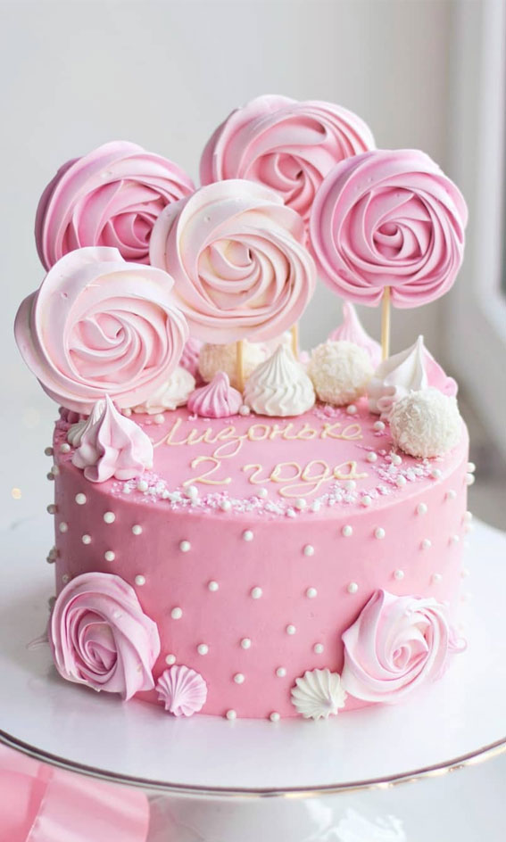 Simple pink and gold drip floral cake | Pink gold cake, Pretty birthday  cakes, Rose gold cake