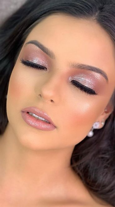 49 Incredibly Beautiful Soft Makeup Looks For Any Occasion Shimmery Pink Makeup 2586