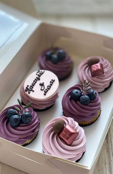 59 Pretty Cupcake Ideas for Wedding and Any Occasion : Ombre purple ...