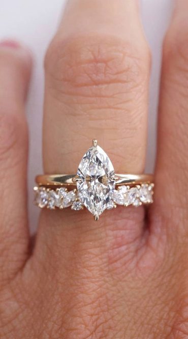 44 Insanely Gorgeous Engagement Rings – The Marquise Solitaire