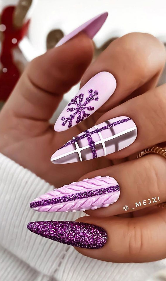 60+ Gorgeous Acrylic ?Purple Nails Art Design Ideas - Page 9 of 62 -  Fashionsum | Lilac nails, Lilac nails design, Lavender nails