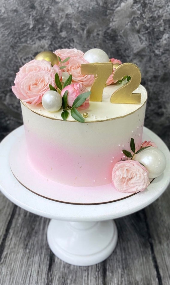 47 Cute Birthday Cakes For All Ages 72nd Birthday Cake