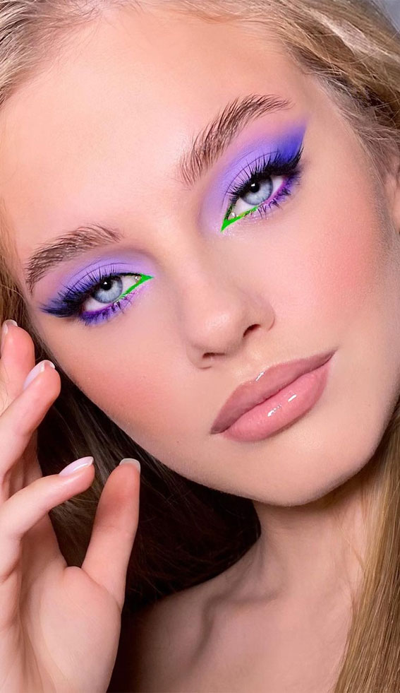 Makeup Trends To Be Wearing in 2021 Bright Lavender Swoosh