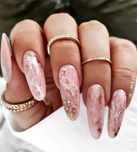 Most Beautiful Nail Designs You Will Love To wear In 2021 Pink marble