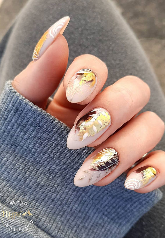 💕🌟HOW TO: Delicate Nails with GOLD LEAF!! 🌟💕 