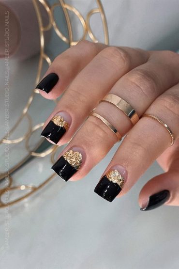 Most Beautiful Nail Designs You Will Love To wear In 2021 : Black nail ...