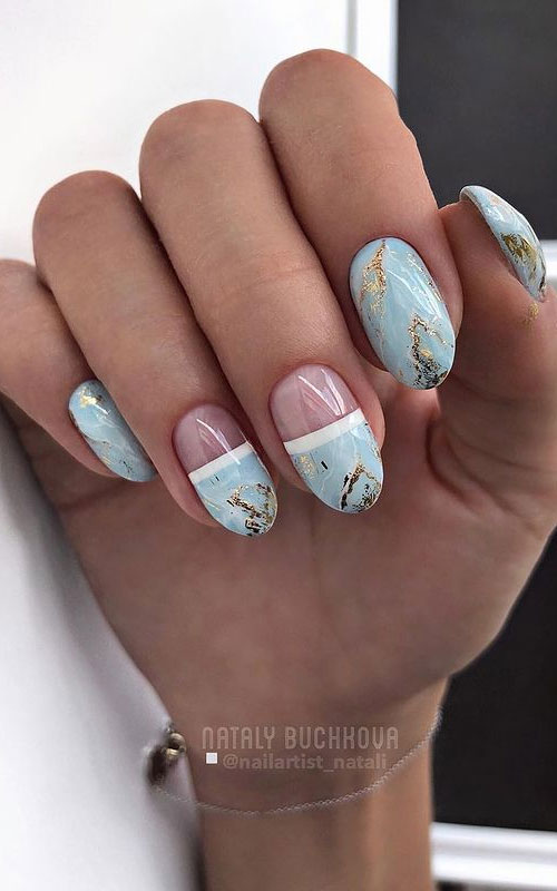 These Will Be The Most Popular Nail Art Designs Of 21 Baby Blue Marble Nails