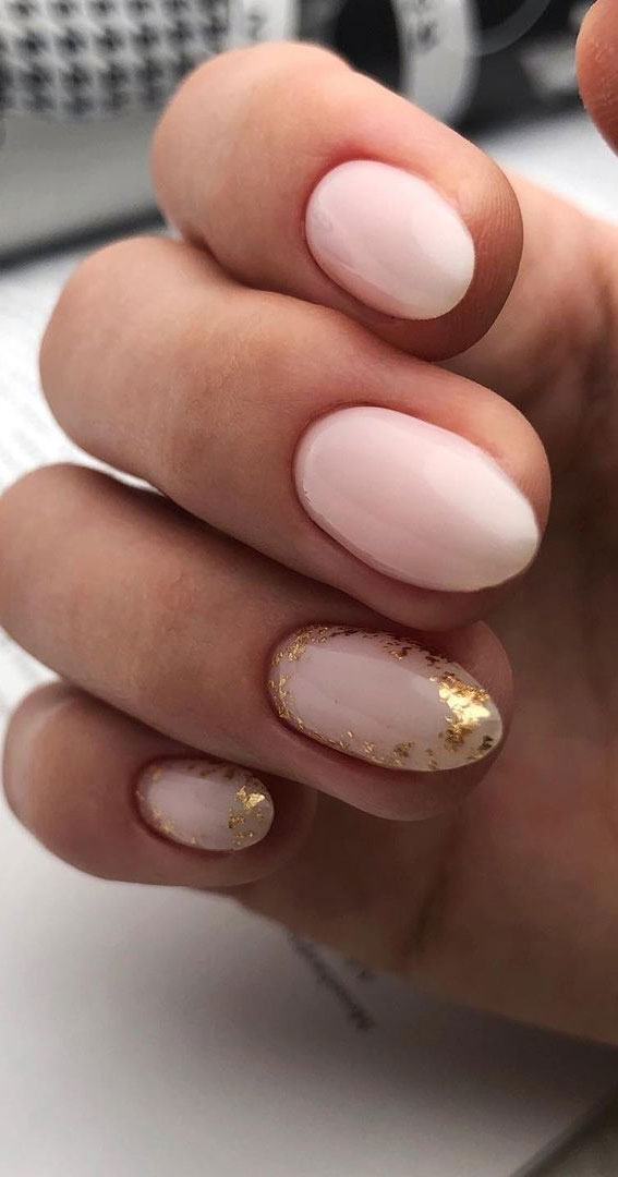 Gold Foil Nail Designs and Bling Bling Nails Art