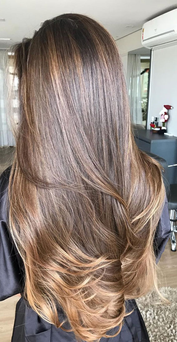 70 Hottest Brown Hair Colour Shades For Stunning Brown with blonde tips