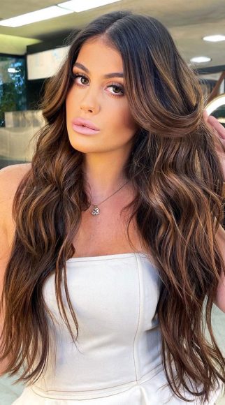 70 Hottest Brown Hair Colour Shades For Stunning Look : Dark Brown with ...