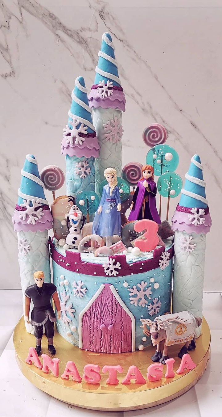 Frozen Cake Birthday Cake For Girls Chocolate Cake - Bolo De Aniversário Da  Frozen Transparent PNG - 449x328 - Free Download on NicePNG