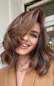 70 Hottest Brown Hair Colour Shades For Stunning Look : lob haircut ...