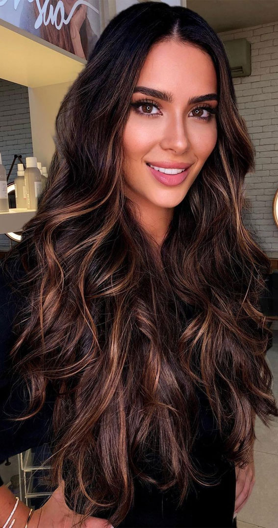 brown hair color with highlights