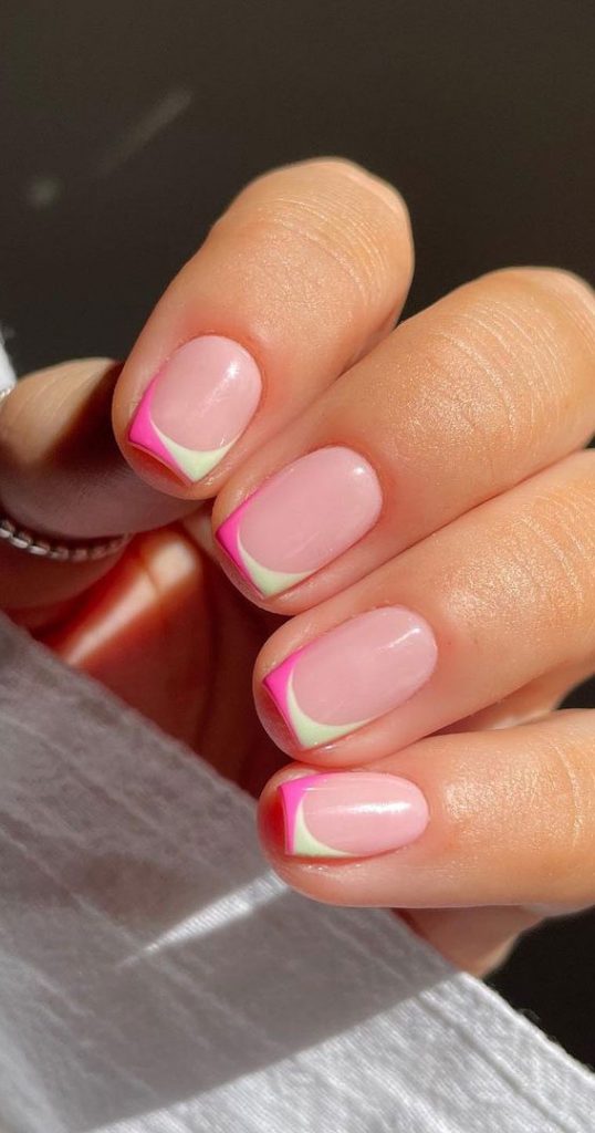 The Prettiest Summer Nail Designs We've Saved Two tone French tips