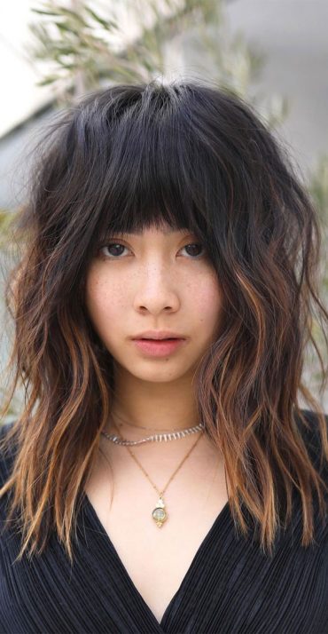 Cute Haircuts & Hairstyles with Bangs – Cute haircut with chic bang