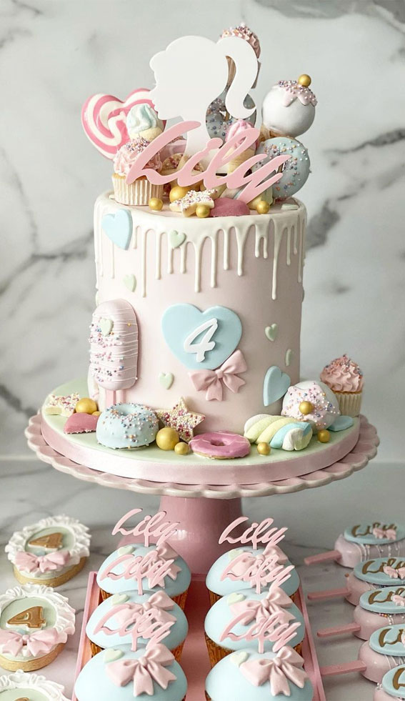 37 Best kids Birthday Cake Ideas : Pastel Candy Land