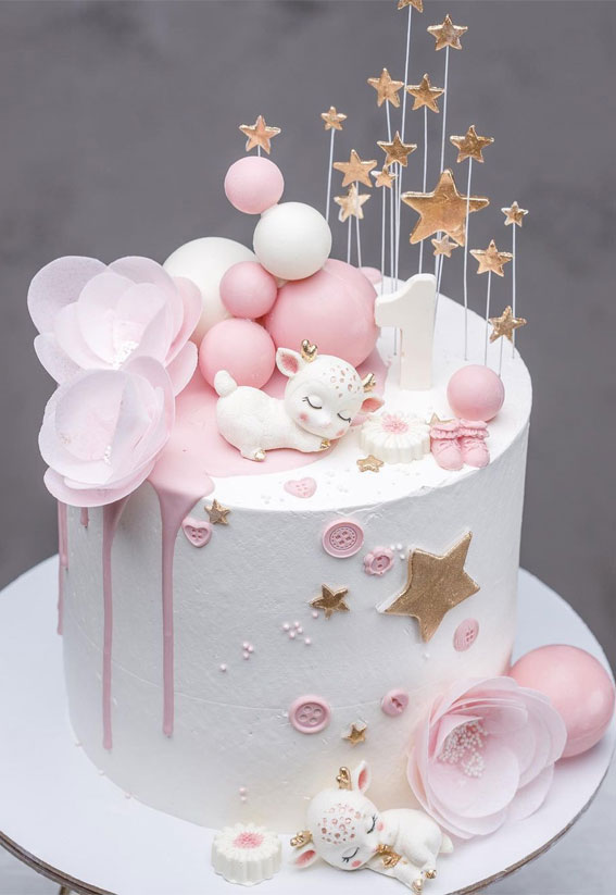 Cake Model Pink Simulation Sample Floral Birthday Cake Model Plastic Cakes  Shop Window Sample Arrangement Stencil