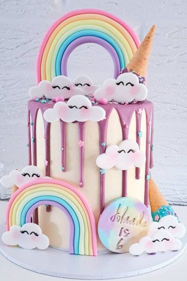 Pretty Cake Designs for Any Celebration : Mix Pastel Rainbow Fun Cake