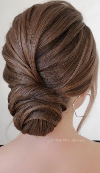 Sophisticated updos for any occasion – Sleek twisted with low bun for ...